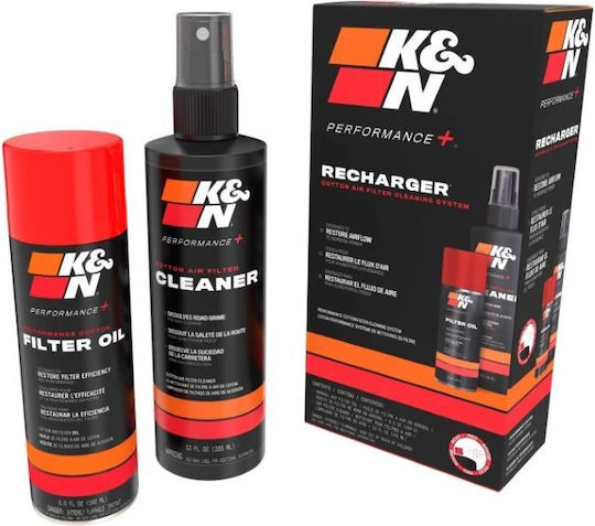 K&N Filterpflege Service Kit Aerosol Reinigungs- & Schmiermittel-Set für Luftfilter Motorräder 355ml
