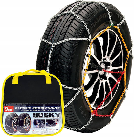 Husky ΚΝ130 Schneeketten Dicke 9mm PKW 2Stück