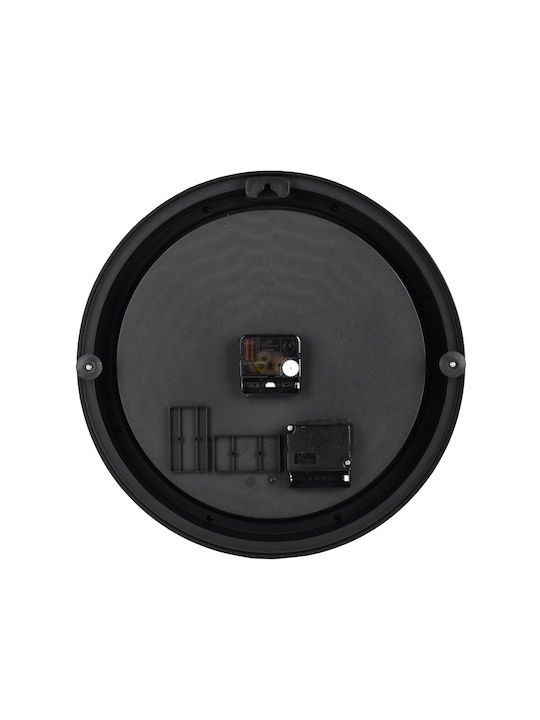 Mondex Ρολόι Τοίχου Μαύρο Ø35cm