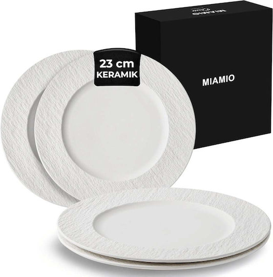 Miamio White Ceramic Dinnerware Set 20pcs
