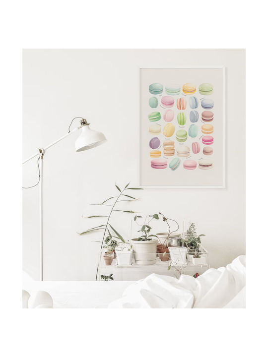 Poster Decorativ Bucătărie Artă Modernă Contemporană Design Macarons Hârtie Foto Lucioasă Print Fără Ramă A4 21 X 30 Cm