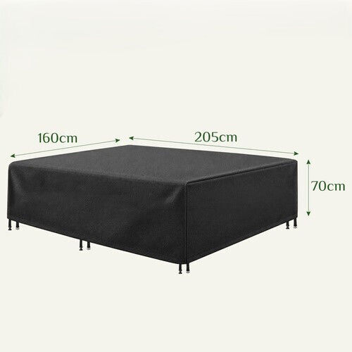 Husă Impermeabilă De Protecție Pentru Canapea 205x160x70cm În Culoare Neagră