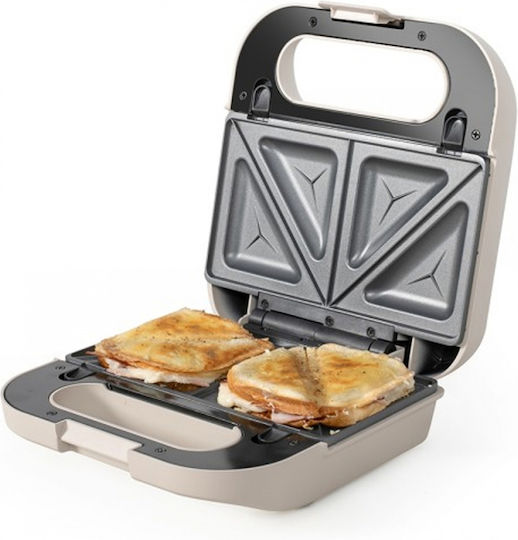 Livoo Sandwich Maker with Non-Stick Removable Plates for 2 Toasts 750W