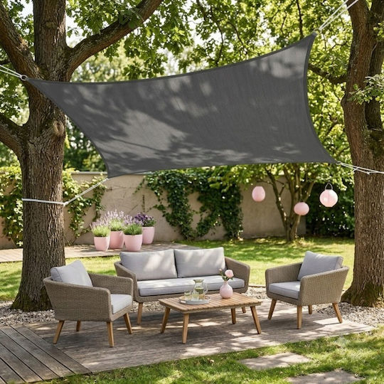 Rechteckiges Netz- und Schattengewebe Grau 2x3m 160gr/m²