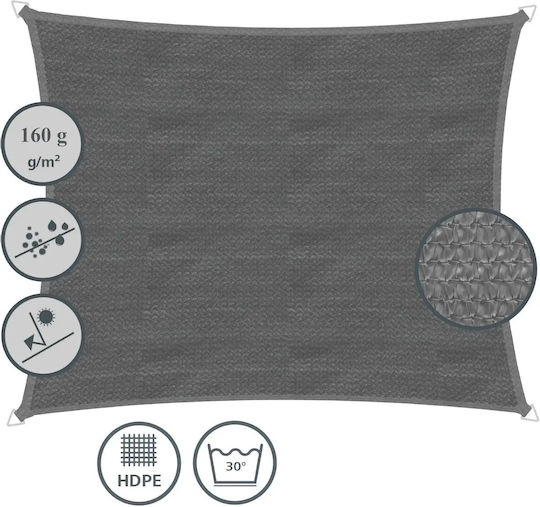 Rechteckiges Netz- und Schattengewebe Grau 2x3m 160gr/m²