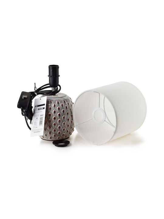 Lampa Портатиф Със Сиво Абажур И Основа
