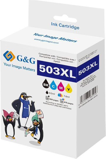 G&G Pack of Compatible Inkjet Printer Cartridges Epson Epson 503xl 550 Pages Black 1 Piece
