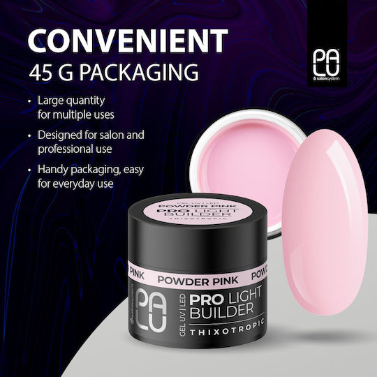 Palu Pro Light Builder Builder Nail Gel Pink 45gr