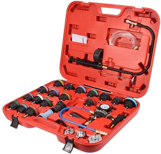 Cooling System Leak Tester Set 27 Pieces Automobile Water Tank Pressure Gauge