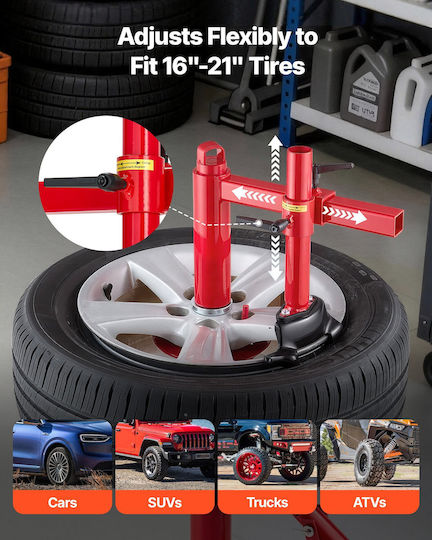 Vevor Manual Tire Changer Duck Head Silver Cone Suitable for 406-533 Mm Wheels Heavy Duty Tire Changer Head Adapter Set Mounting & Removal Tool More Cars Suv Trucks Atv Qcltczg