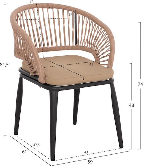Garten- und Outdoor-Möbelsets Speisesaal Magnet 5 Stück Homemarkt mit Kissen