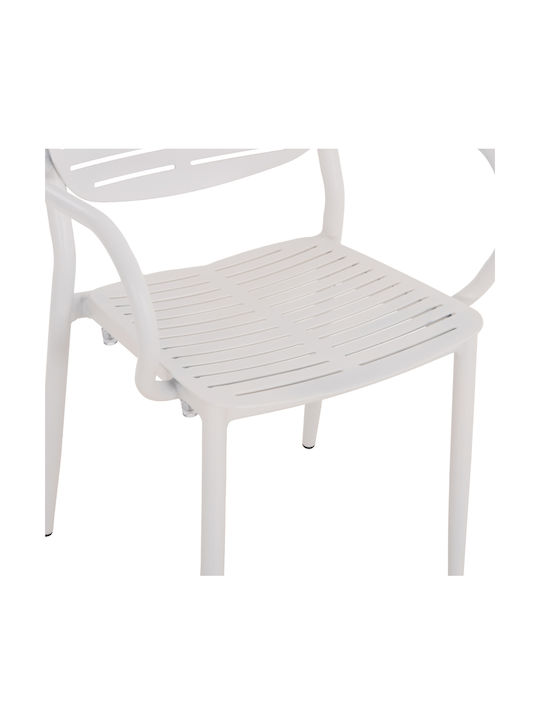 Set de Masă pentru Exterior Hilliard 5 Piese Alb