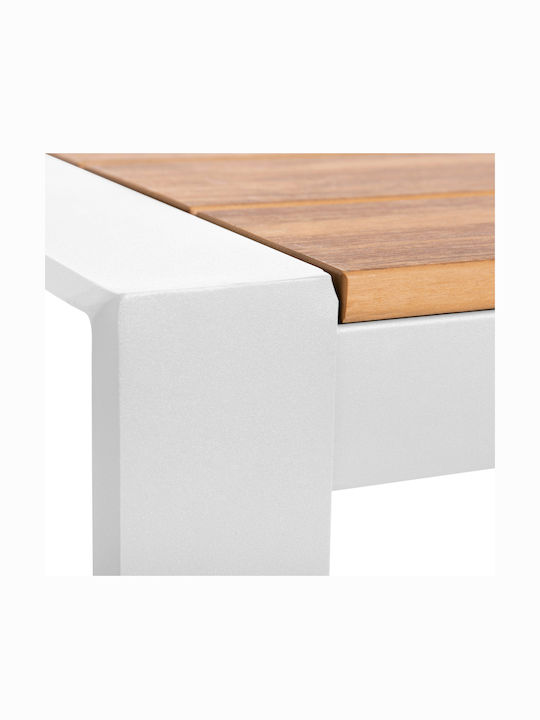 Set de Masă pentru Exterior Hilliard 5 Piese Alb