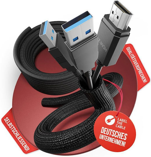 LTC Audio Cablu Flex Wrap Negru PRO5111 1τμχ