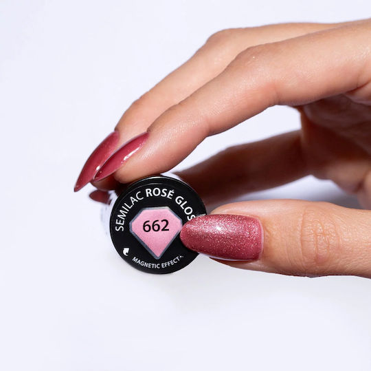 Semilac Ημιμόνιμο Βερνίκι Νυχιών 662 Rose Gloss 7ml
