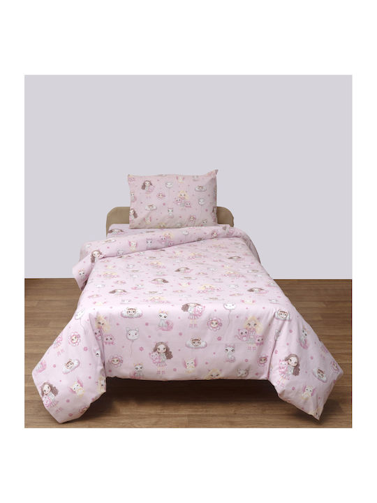 Viopros Bed Sheet Set Single 160x260cm Set 3 Pieces