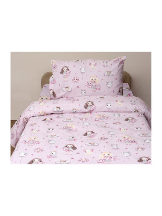 Viopros Bed Sheet Set Single 160x260cm Set 3 Pieces