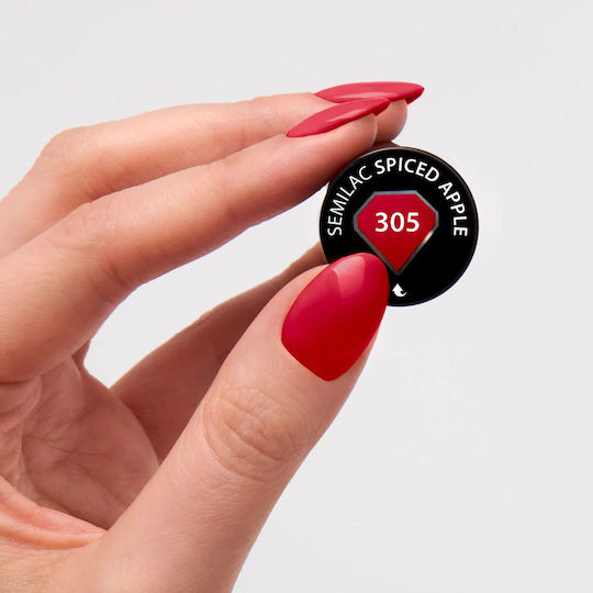 Semilac Semi Permanent Nail Polish 305 Spiced Apple 7ml