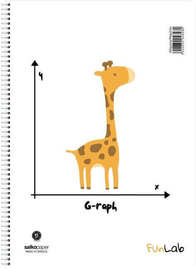 Salko Paper Spiral Homework Notebook A4 90 Paper Sheets 3 Subjects (Miscellaneous Designs)