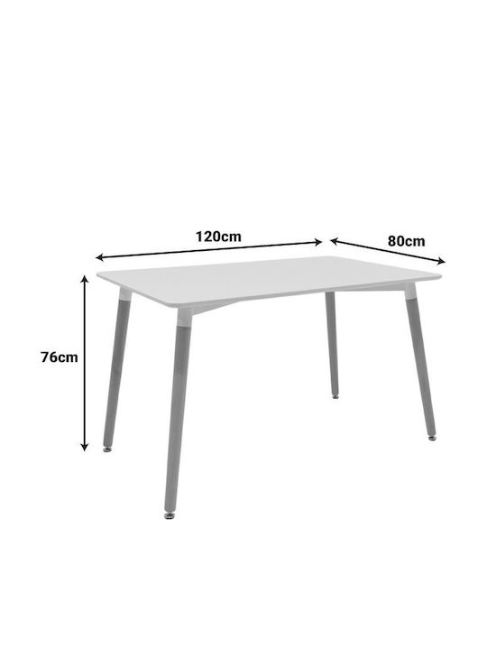 Natali Esszimmermöbel-Set mit 4 Stücken 120x80cm