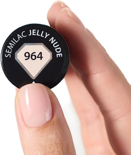 Semilac Semi Permanent Nail Polish 964 Jelly Nude 7ml