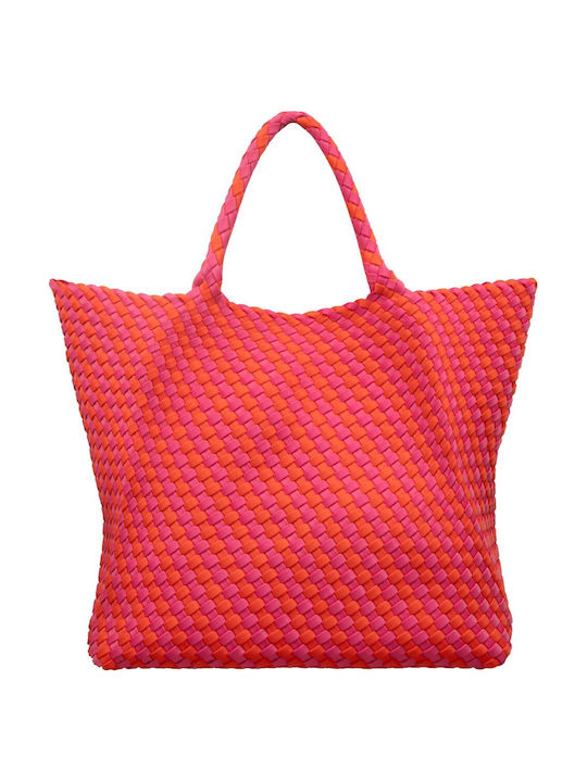 Текстилна дамска чанта Tote за ръка Фуксия