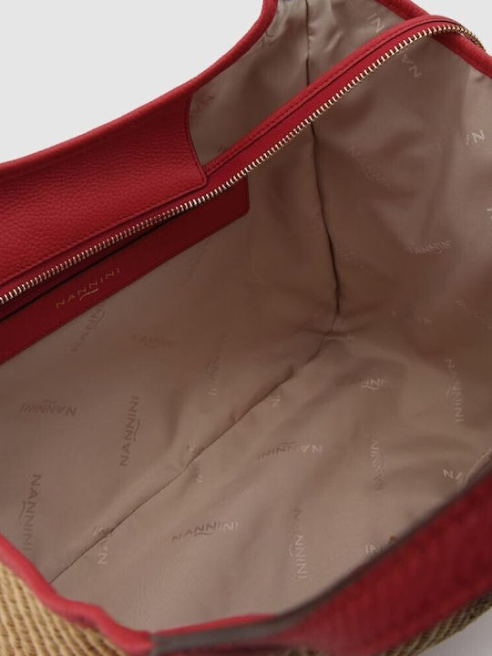 Leather Women's Shoulder Bag Beige