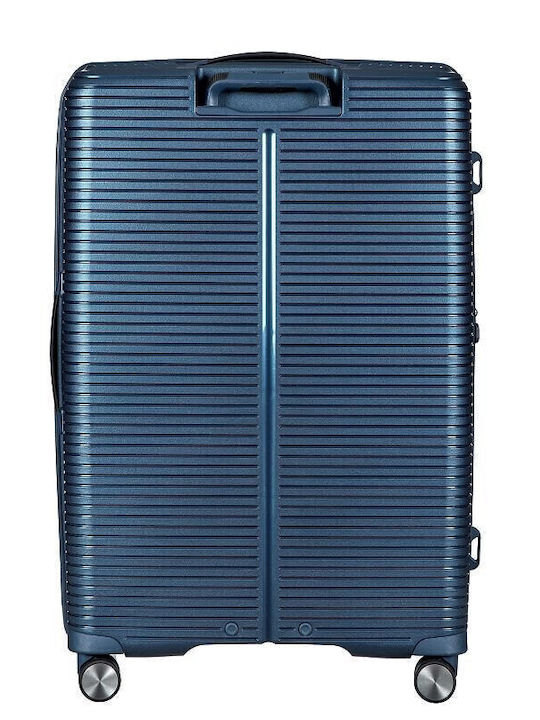 Verage Rome Valiză de Călătorie Mare, Dură, Albastră, Înălțime 77 cm