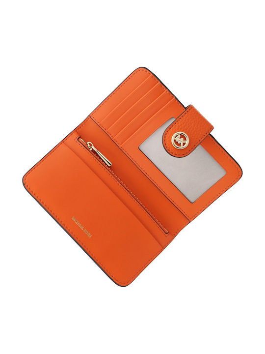 Michael Michael Leder Damenbrieftasche Karten Orange