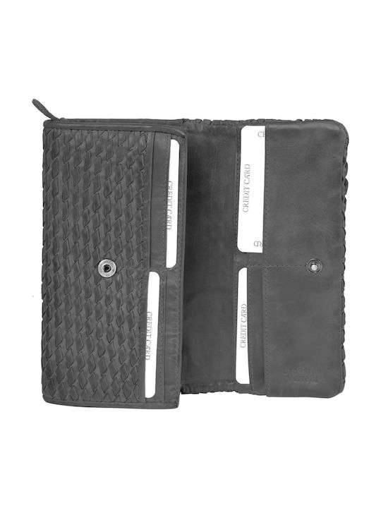 Дамски Кожен Портфейл с RFID Сив
