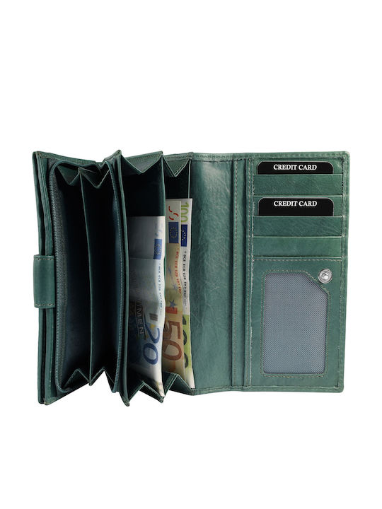 Portofel Dama Din Piele Cu RFID Verde