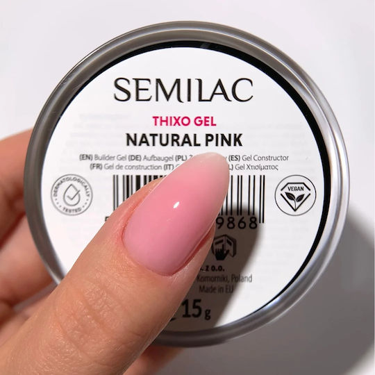 Semilac Builder Gel Νυχιών Natural Pink 15gr