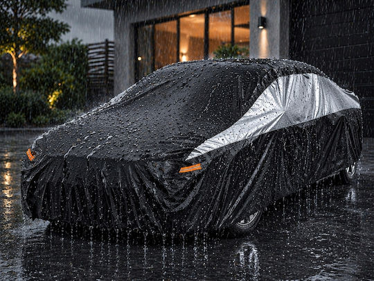 Verk Group Wasserdichte Autoabdeckung Für Alle Wetter Schwarz Grau Größe L