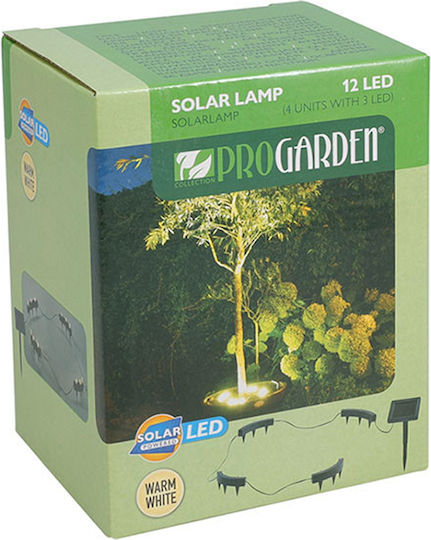 Progarden Set 4 Lampi Solare Cu Lumină Alb Cald 13x5.5x5.5cm