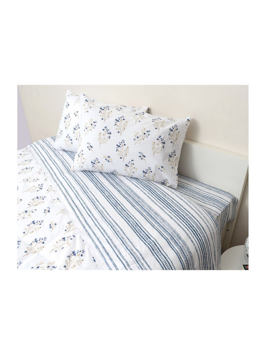 Viopros Set Single Quilt 160x240cm Veroniki White 2pcs