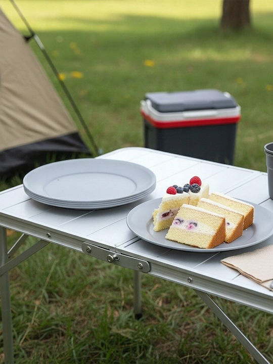 Luminarc Sandy Desert Serving Plate Plastic Grey with Diameter 20.5cm 6 Pieces
