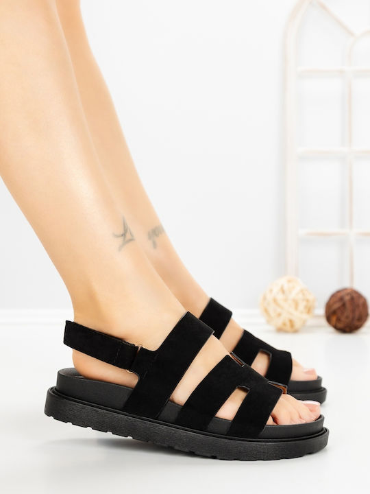 Γυναικεία Σανδάλια Flatforms Μαύρα