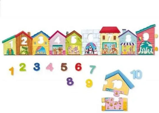 Wooden Kids Puzzle 1-10 20pcs Goula