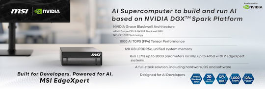 MSI EdgeXpert Mini PC ( Cortex-X925/128GB DDR5/4TB SSD/No OS)
