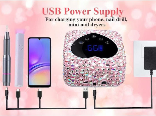 Diamond Rechargeable Nail Curing Lamp UV 72W