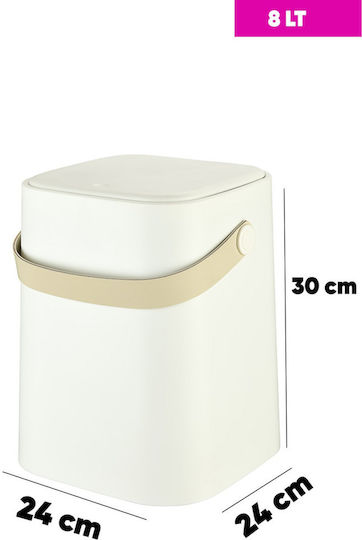 Femmit Mülleimer Griff Innenbehälter 8 L Küche & Bad – Weiß