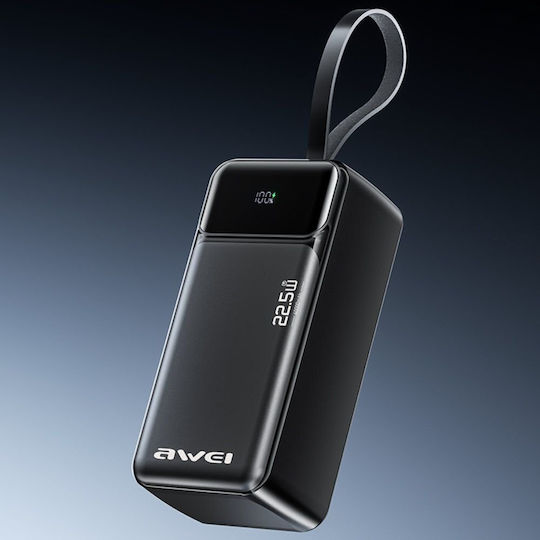 Awei PA-105 Baterie Externă 40000mAh 22.5W Cu 3 Porturi USB-C Power Delivery Negru
