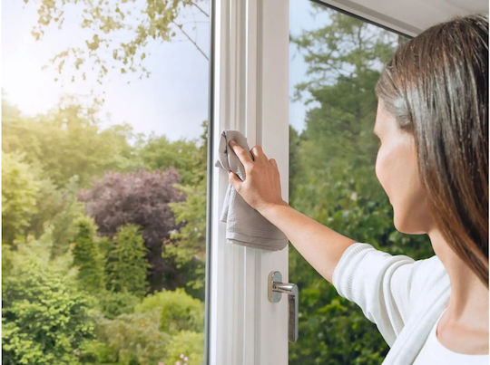 Tesa Moskitonetz Fenster mit Klebeband aus Polyester Grau 180x150cm