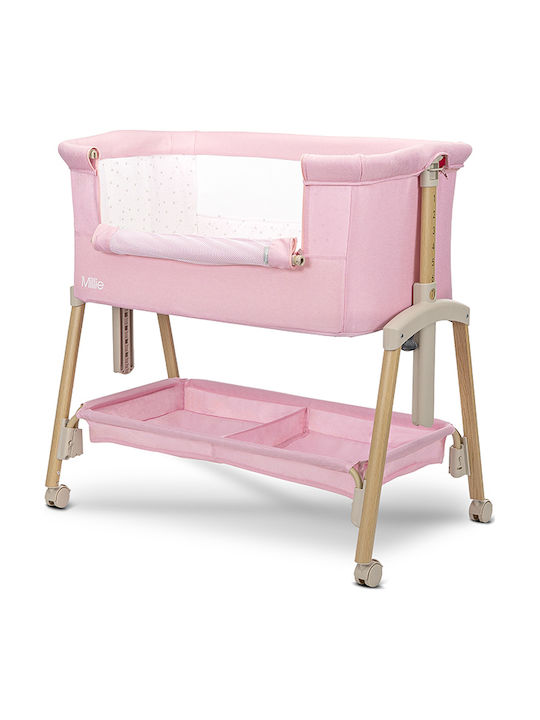 Lorelli Millie Cradle with Mattress and Wheels Pink