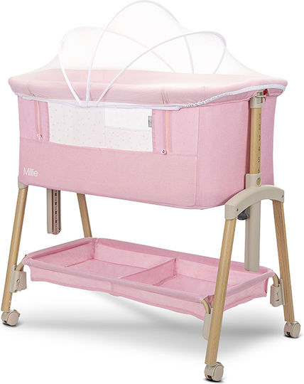 Lorelli Babywiege Millie mit Matratze und Rädern Rosa