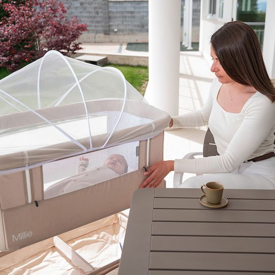 Lorelli Babywiege Millie mit Matratze und Rädern Rosa