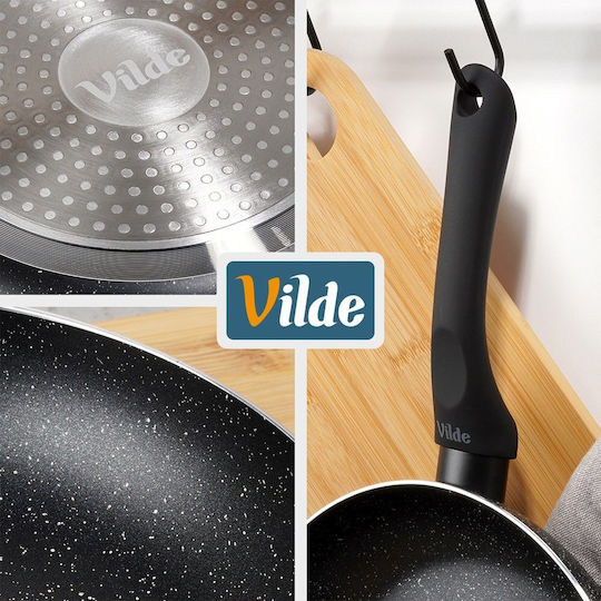 Vilde Black Line Aluminum Pan with Stone Coating 32cm