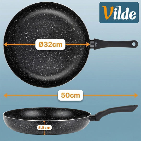 Vilde Black Line Aluminum Pan with Stone Coating 32cm