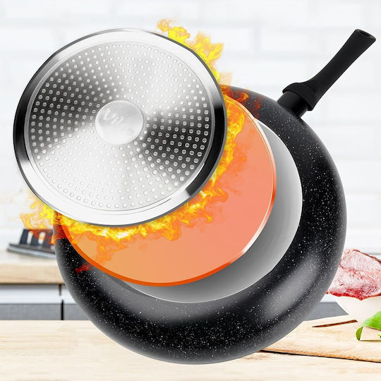 Vilde Black Line Aluminum Pan with Stone Coating 32cm