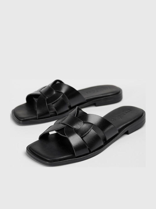 Sandale Casual Damă Din Piele Negre